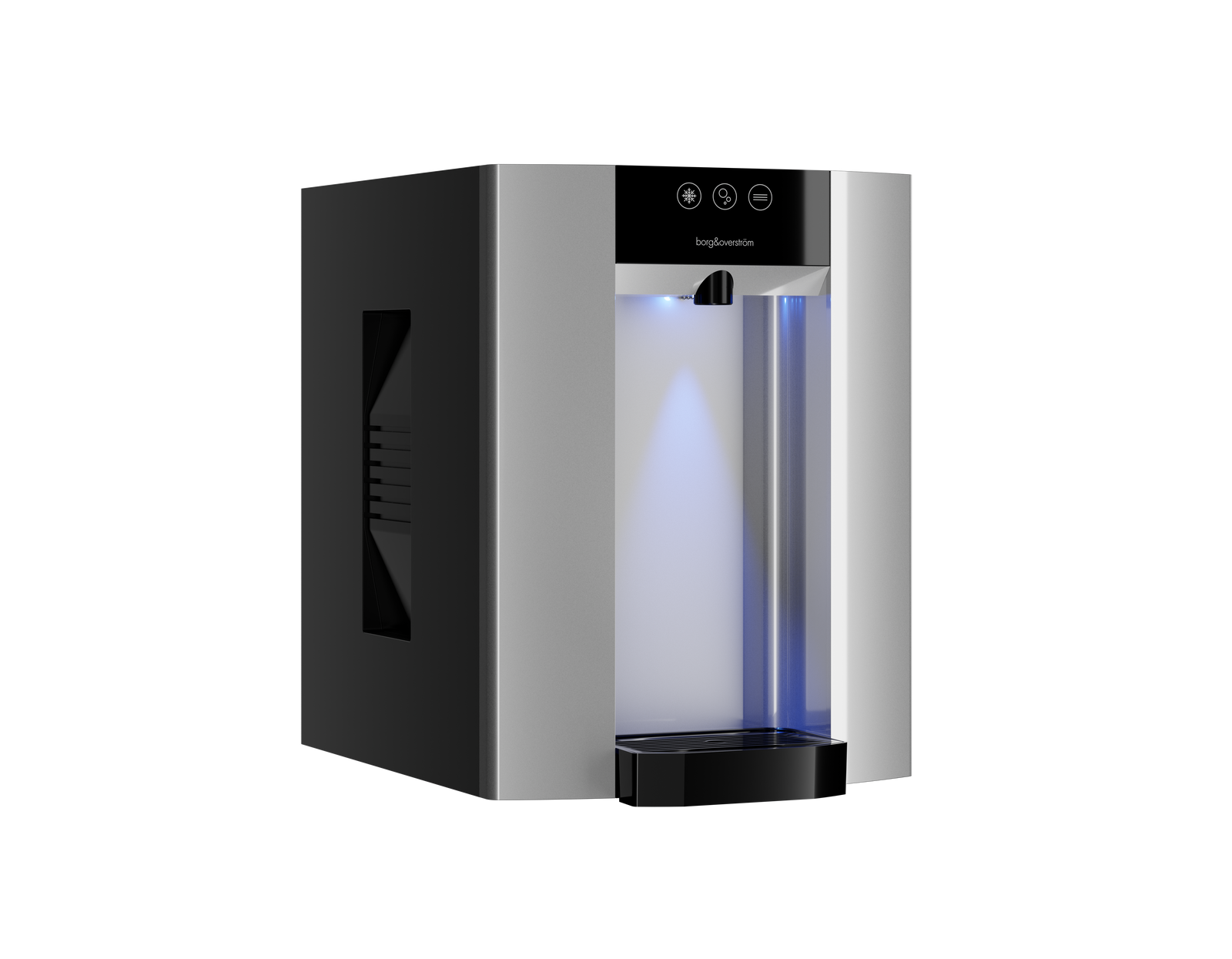 Borg & Overström E4 bordmodel i sølv med koldt vand og brus