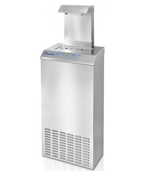 Easywater 100C gulvmodel med to tappeudtag og trykknapper på fronten